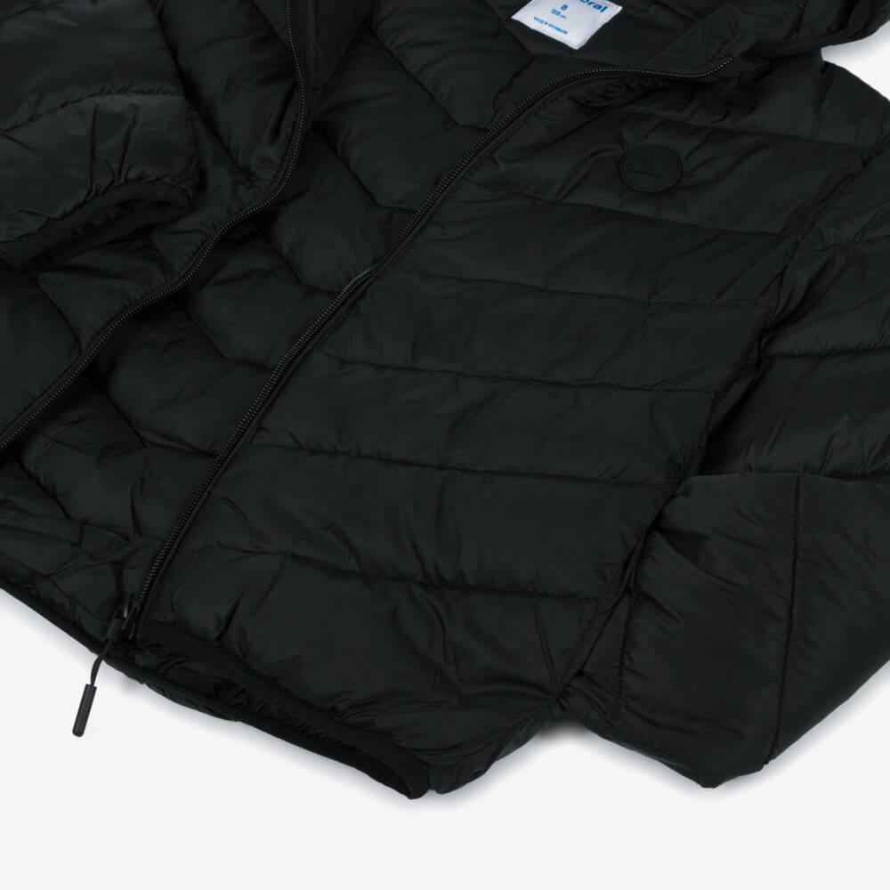 Mayoral-Girls Black Hooded Puffer Jacket | Childrensalon Outlet