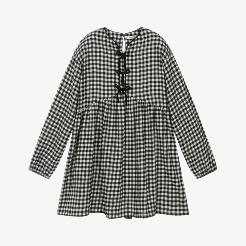 Mayoral-Классическое платье в клетку из хлопка для девочек | Childrensalon Outlet