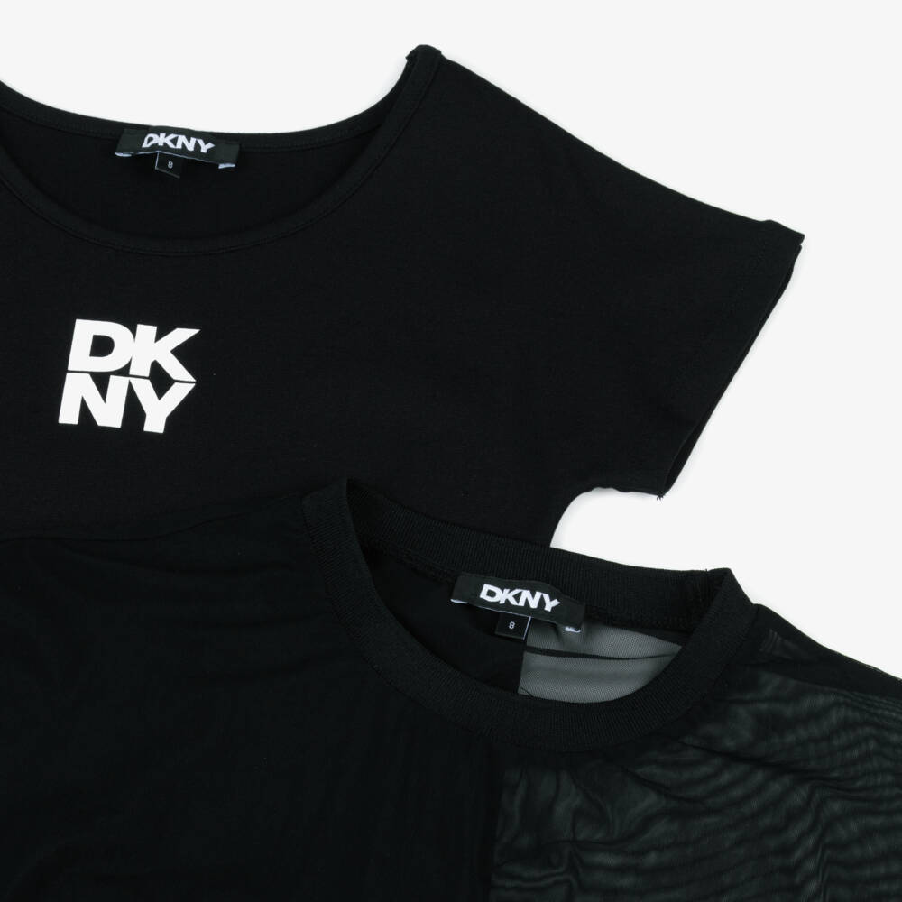 DKNY-Элегантный черный комплект платьев для девочек | Childrensalon Outlet