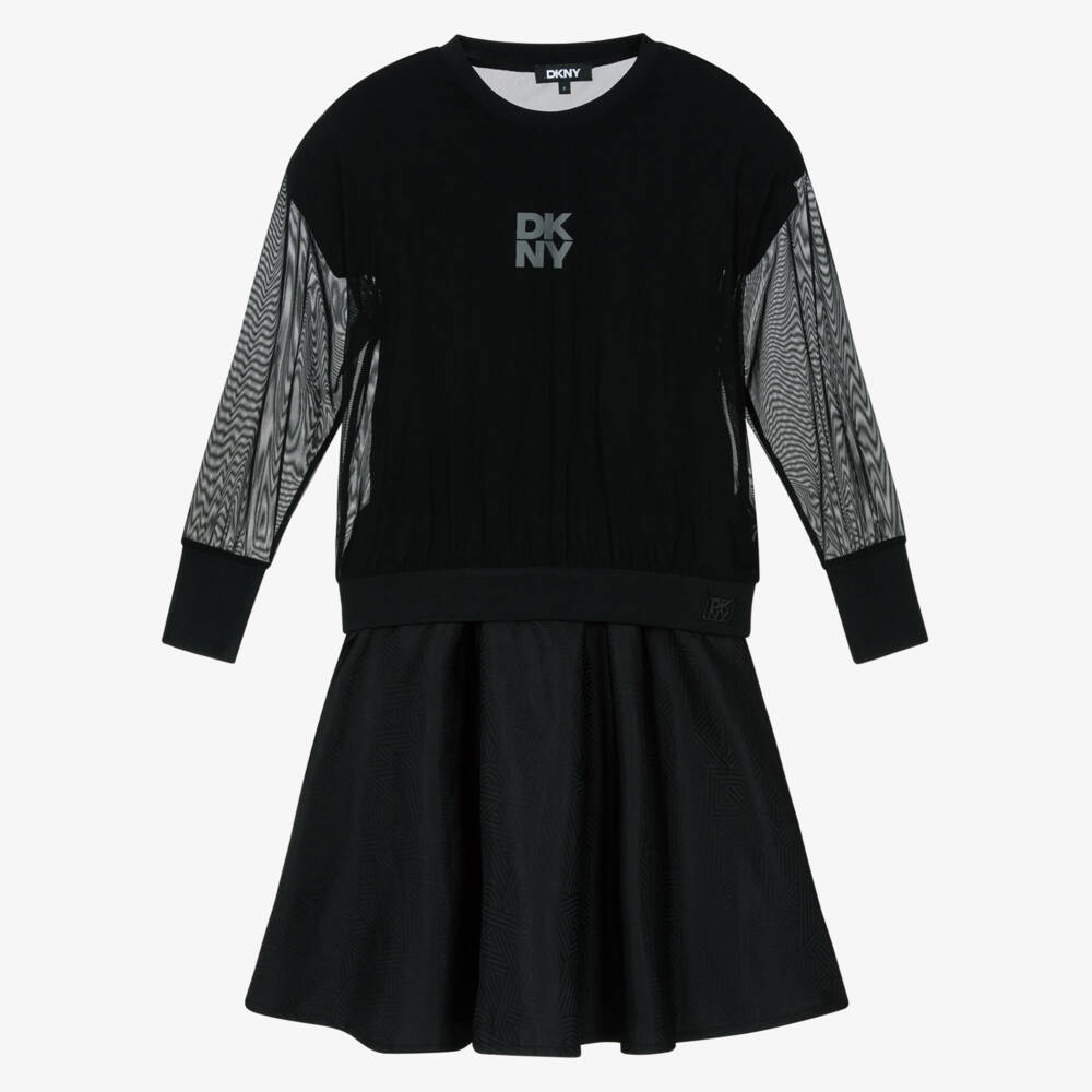 DKNY-Элегантный черный комплект платьев для девочек | Childrensalon Outlet