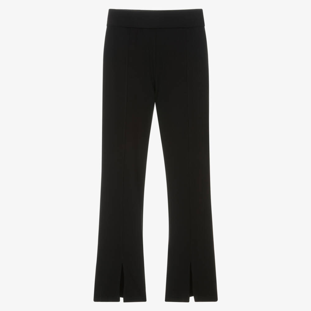 Mayoral-Girls Black Jersey Flared Leggings | Childrensalon Outlet