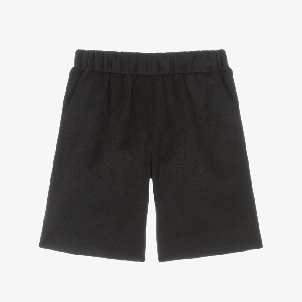 BCBGMAXAZRIA-Girls Black Jewelled Felted Shorts | Childrensalon Outlet