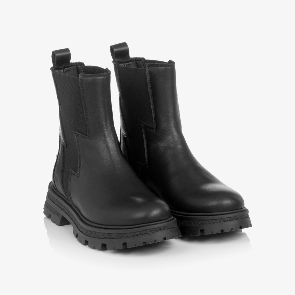 Zadig&Voltaire-Girls Black Leather Chelsea Boots | Childrensalon Outlet