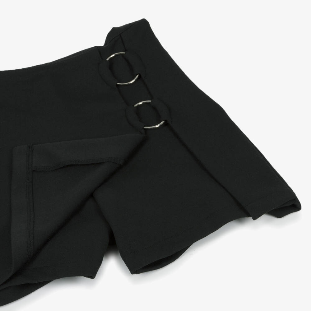 Mayoral-Girls Black Milano Jersey Skort with Ring Details | Childrensalon Outlet