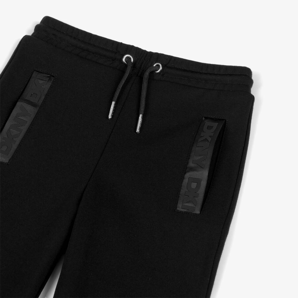 DKNY-Girls Black Milano Jersey Wide-Leg Trousers | Childrensalon Outlet