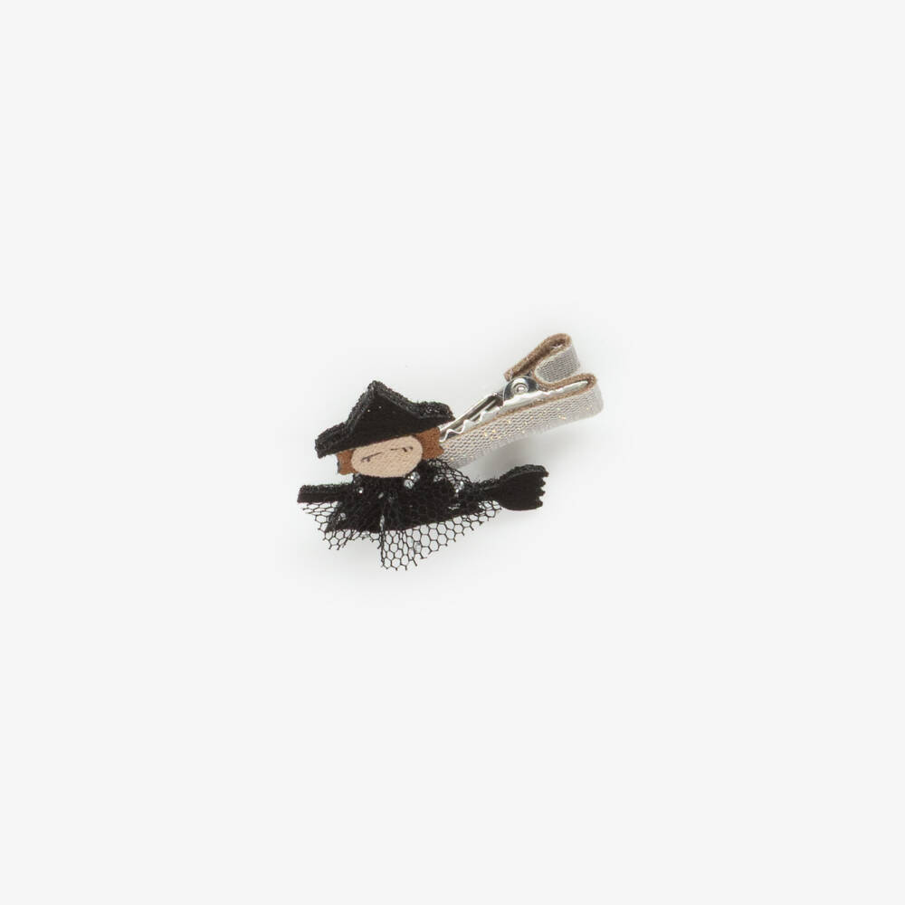 Mimi & Lula-Girls Black Orange & Silver Halloween Mini Hair Clips (8 Pack) | Childrensalon Outlet