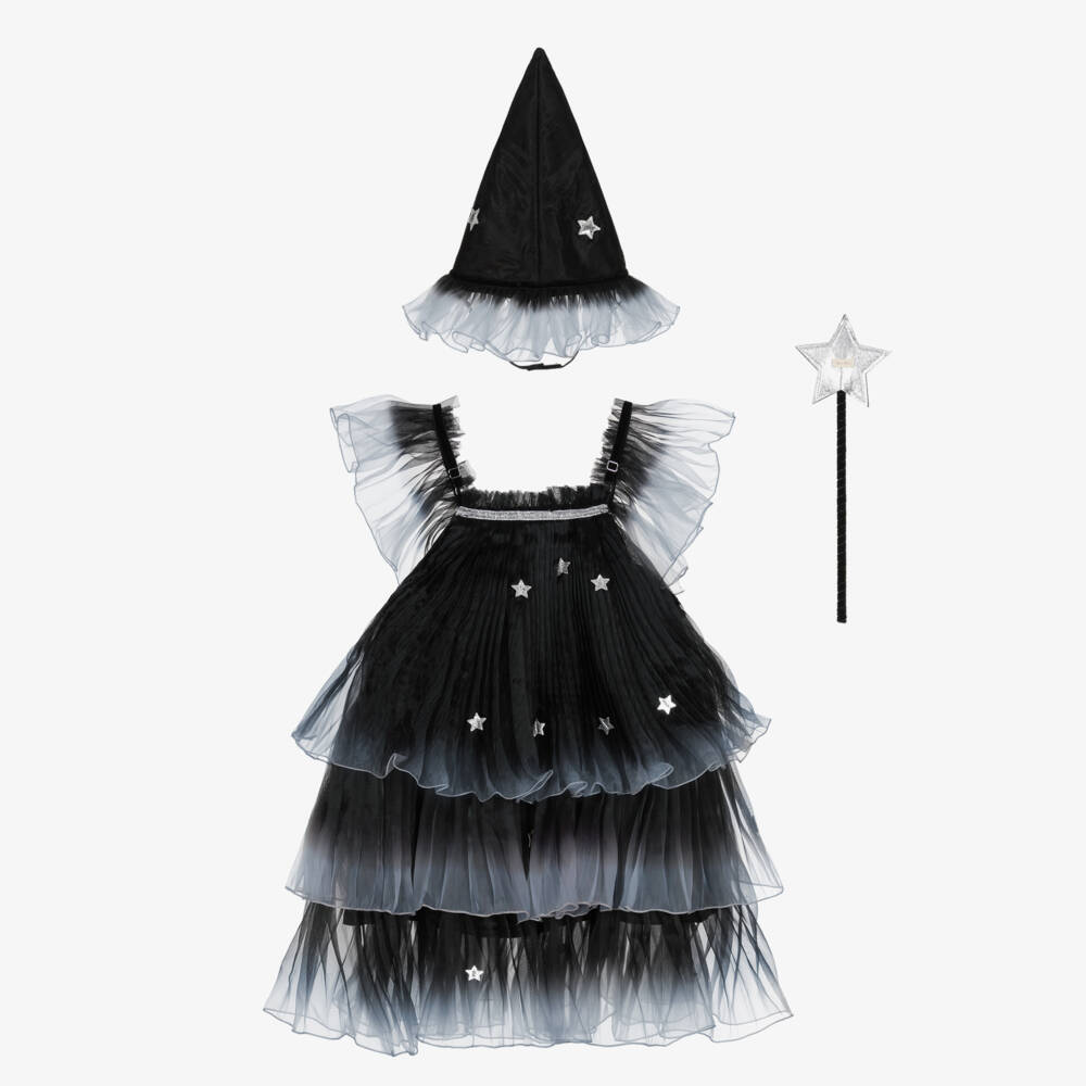 Meri Meri-Girls Black Organza Witch Costume | Childrensalon Outlet