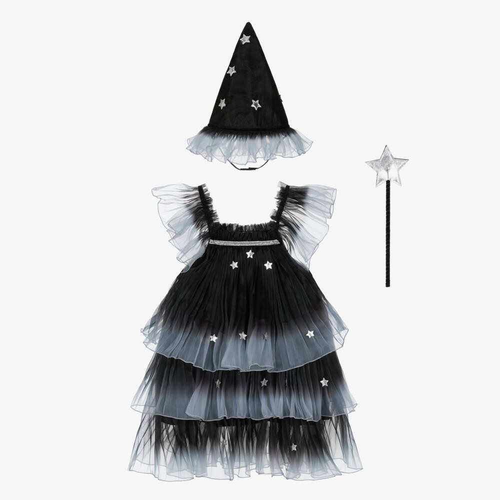 Meri Meri-Girls Black Organza Witch Costume | Childrensalon Outlet