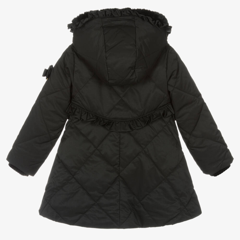 Angel's Face-Girls Black Quilted Coat | Childrensalon Outlet