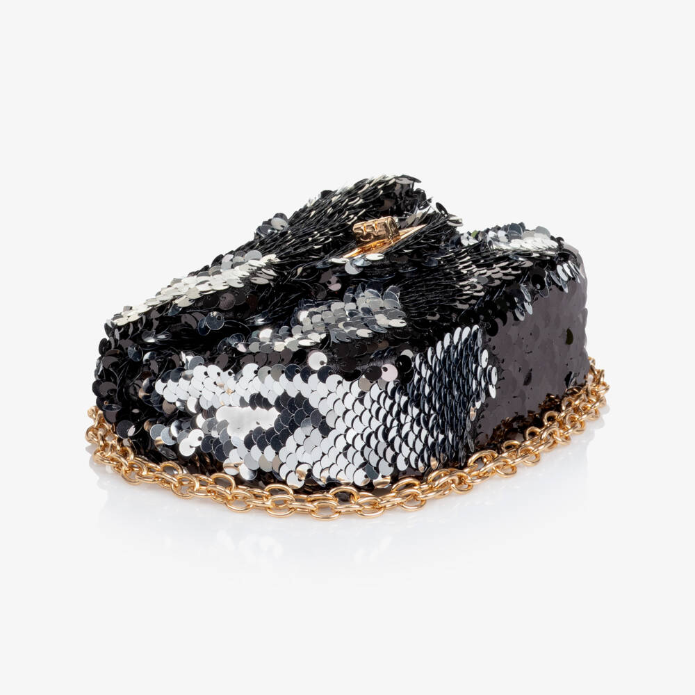 NAME IT-Girls Black Sequin Mini Bag (13cm) | Childrensalon Outlet