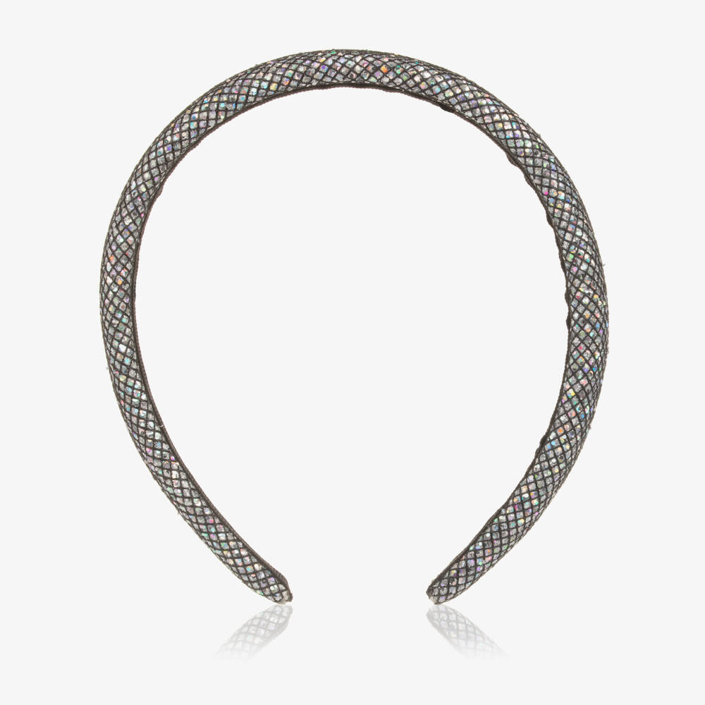 Mimi & Lula-Girls Black & Silver Glitter Hairband | Childrensalon Outlet