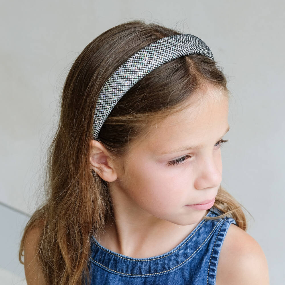 Mimi & Lula-Girls Black & Silver Glitter Hairband | Childrensalon Outlet