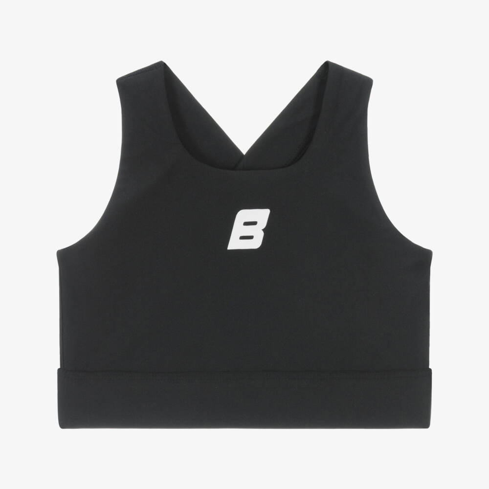 A Dee-Girls Black Sporty Cropped Top | Childrensalon Outlet