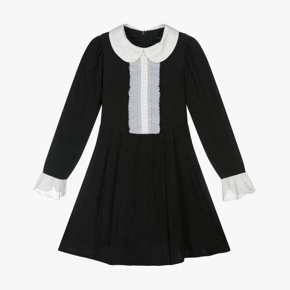 EIRENE-Платье с черным оборчатым воротником для девочек | Childrensalon Outlet