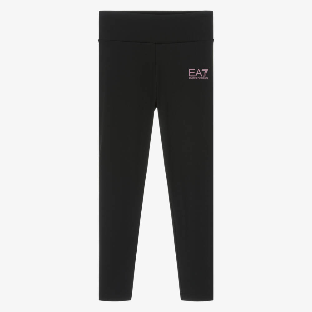 EA7 Emporio Armani-Girls Black Vigor7 Active Leggings | Childrensalon Outlet