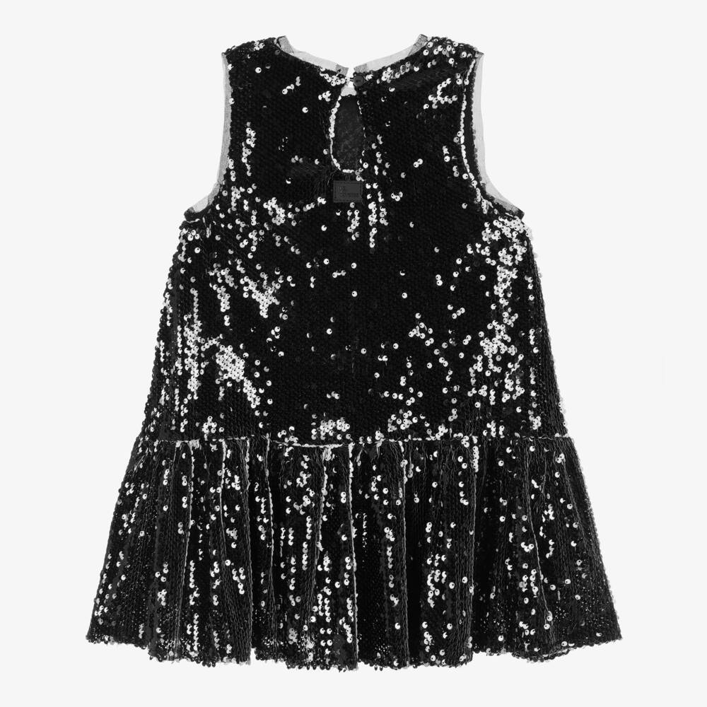 The Tiny Universe-Girls Black & White Sequin Dress | Childrensalon Outlet