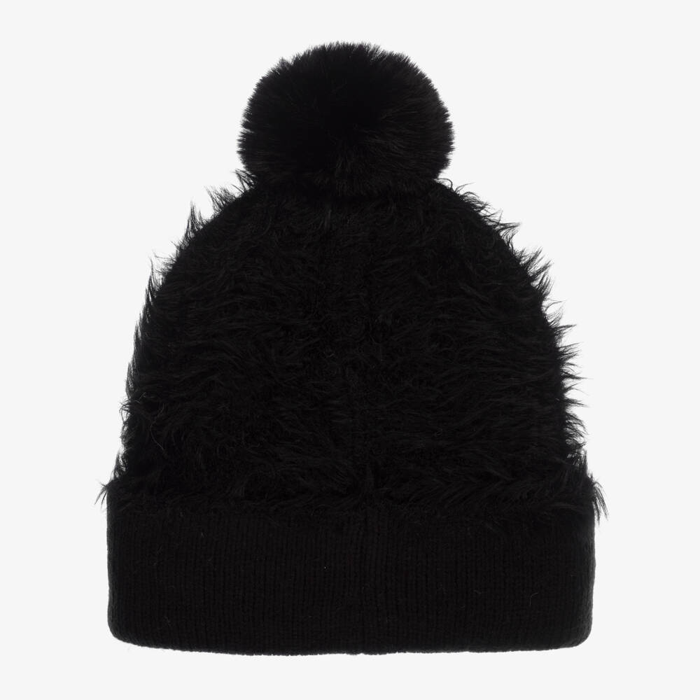 Bling2o-Girls Black Wool Pom-Pom Hat | Childrensalon Outlet