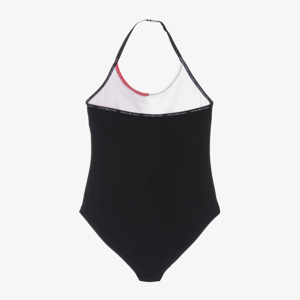 Tommy Hilfiger-Girls Blue Colourblock Swimsuit | Childrensalon Outlet