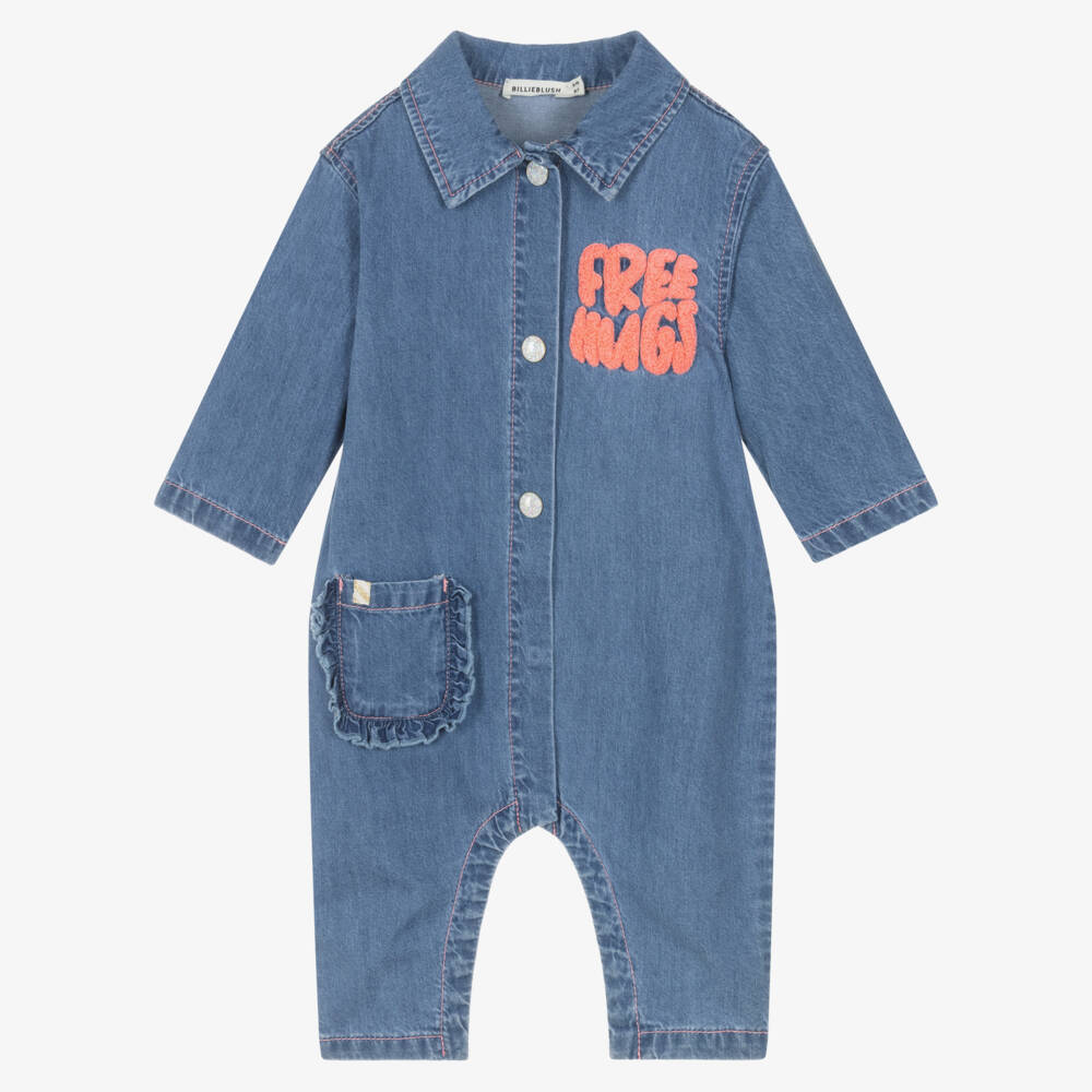 Billieblush-Комбинезон из мягкого голубого шамбре для девочек | Childrensalon Outlet