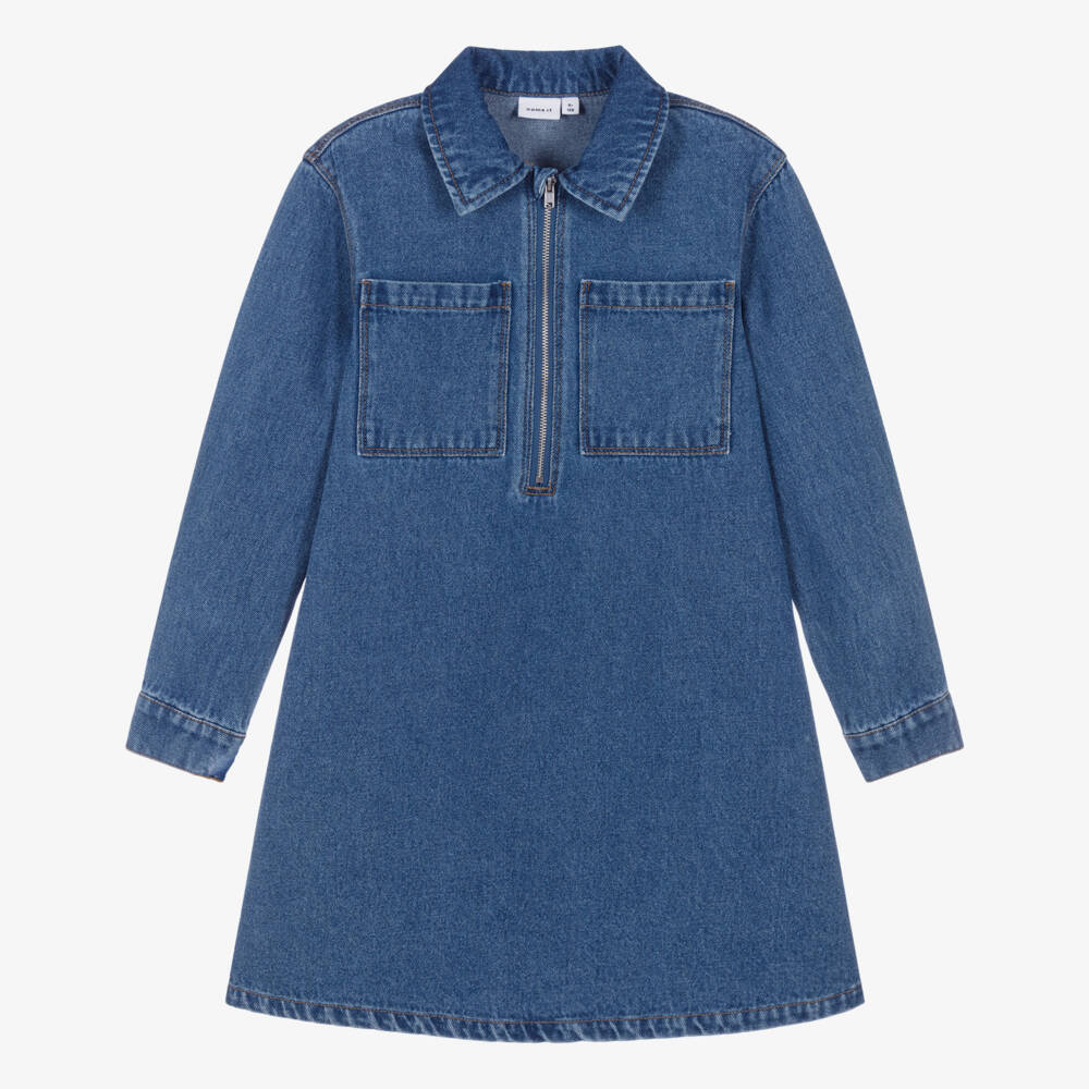 NAME IT-Джинсовое платье на молнии для девочек | Childrensalon Outlet