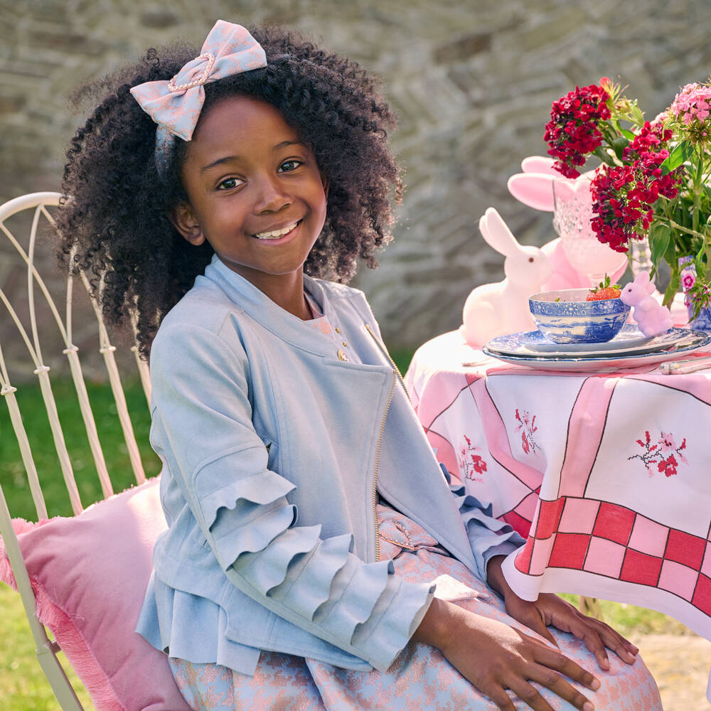 Angel's Face-Girls Blue Faux Suede Biker Jacket | Childrensalon Outlet