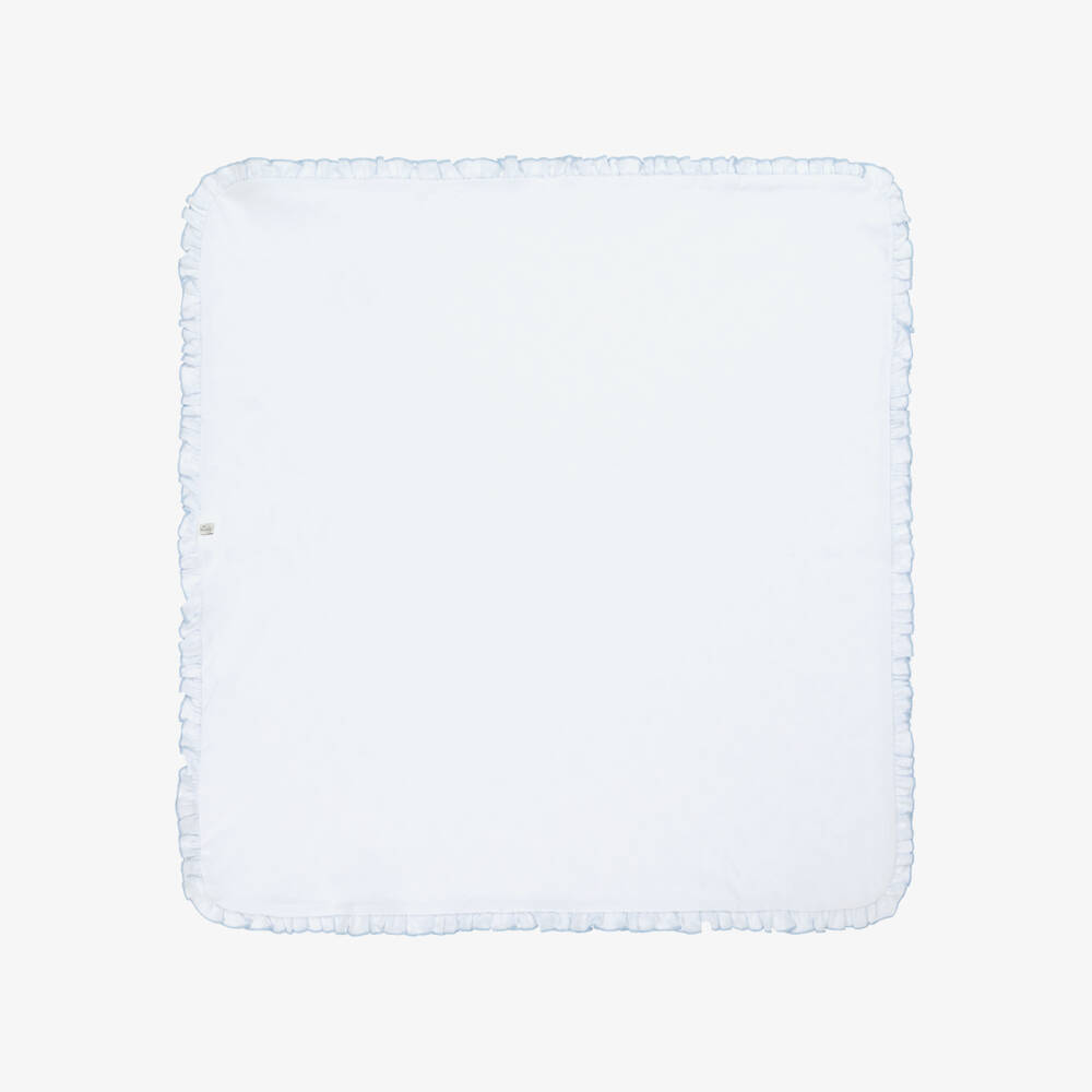 Kissy Kissy-Girls Blue Floral Cotton Blanket | Childrensalon Outlet