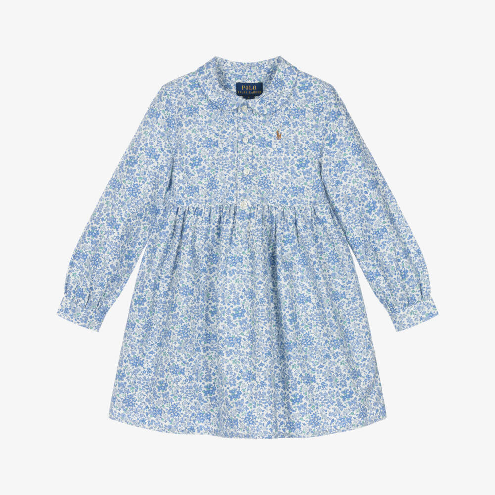 Ralph Lauren-Платье из хлопка с цветочным узором для девочек | Childrensalon Outlet