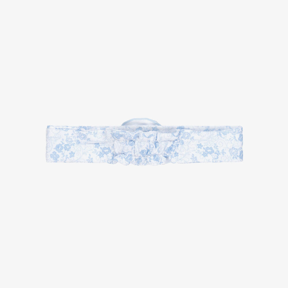 Kissy Kissy-Girls Blue Floral Pima Headband | Childrensalon Outlet