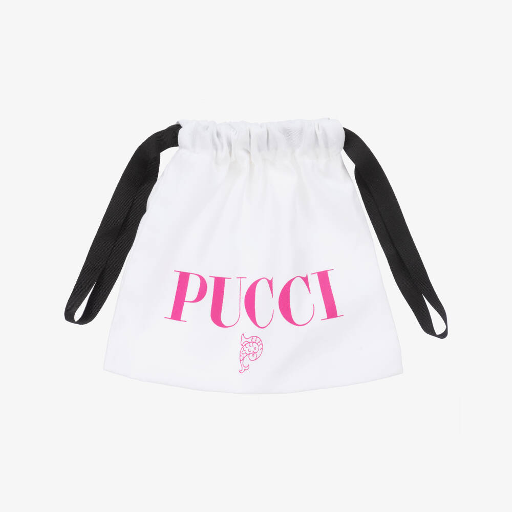 PUCCI-Girls Blue Marmo Print Silky Hairband | Childrensalon Outlet