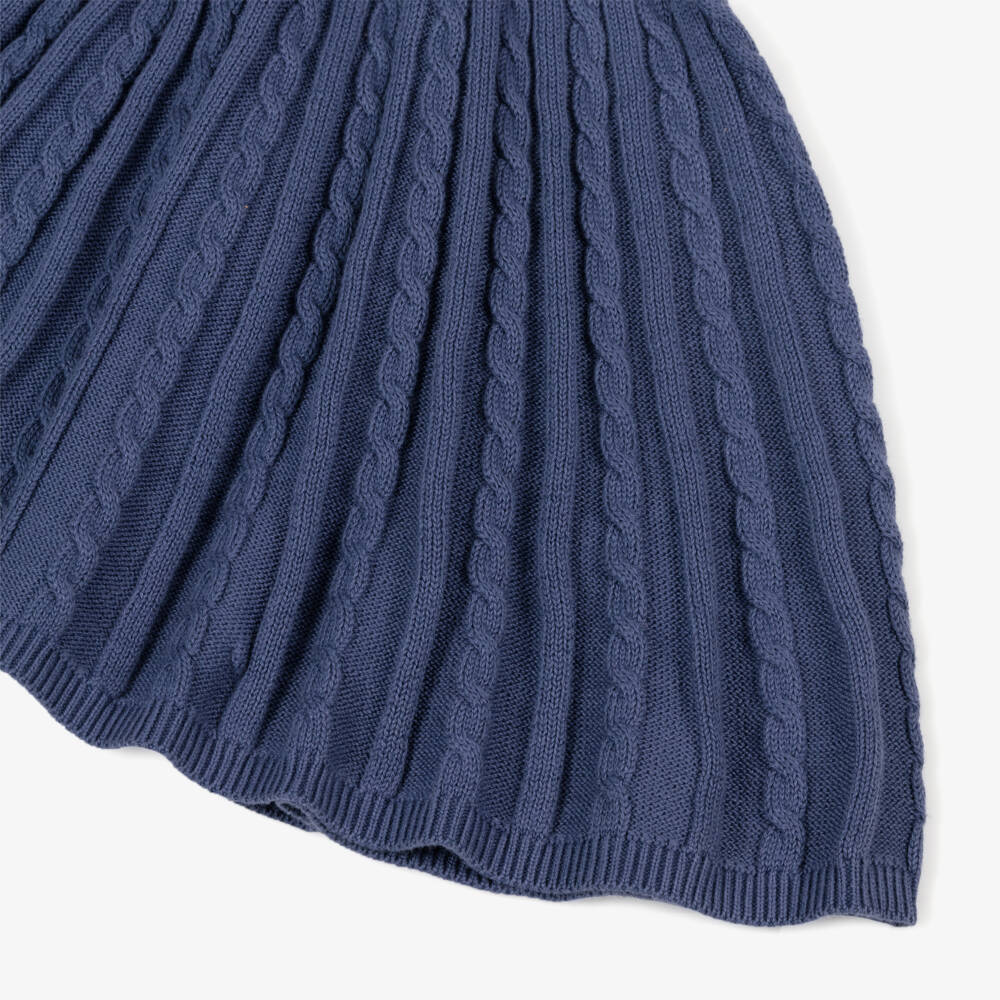 Ralph Lauren-Girls Blue & Pink Striped Cotton Knit Skirt Set | Childrensalon Outlet