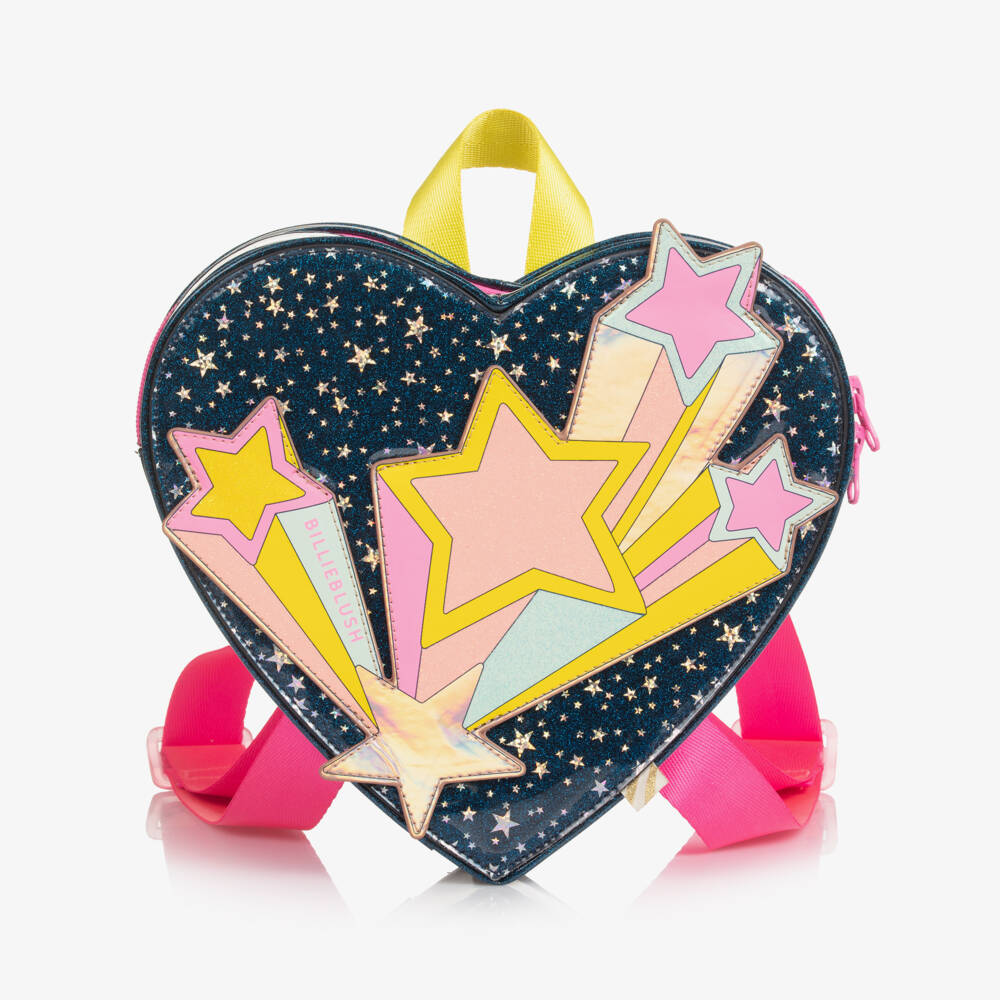 Billieblush-Girls Blue Sparkle Shooting Stars Backpack (24cm) | Childrensalon Outlet