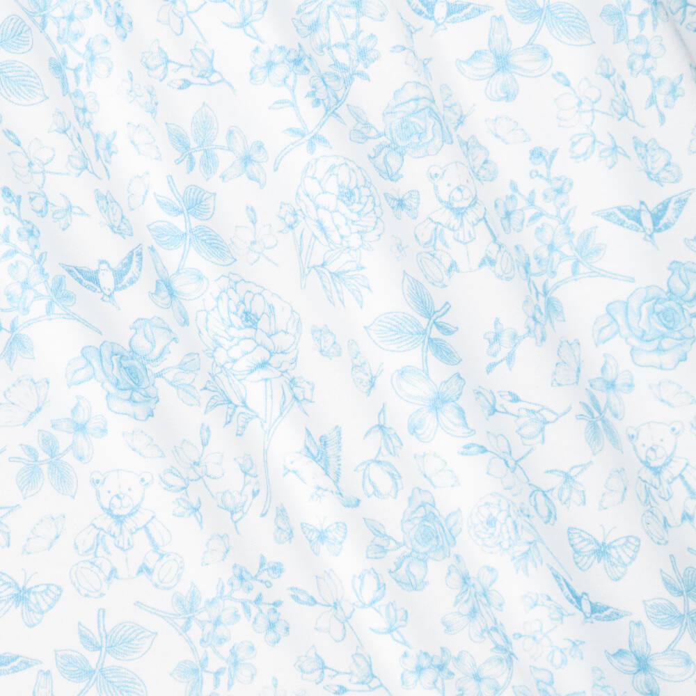 My Little Pie-Girls Blue & White Supima Cotton Chloe Print Pyjamas | Childrensalon Outlet