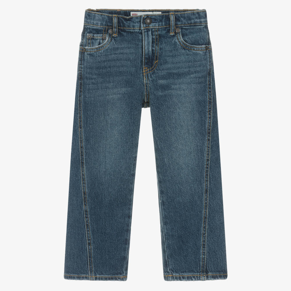 Levi's-Girls Blue Wide Leg Stretch Denim Jeans | Childrensalon Outlet