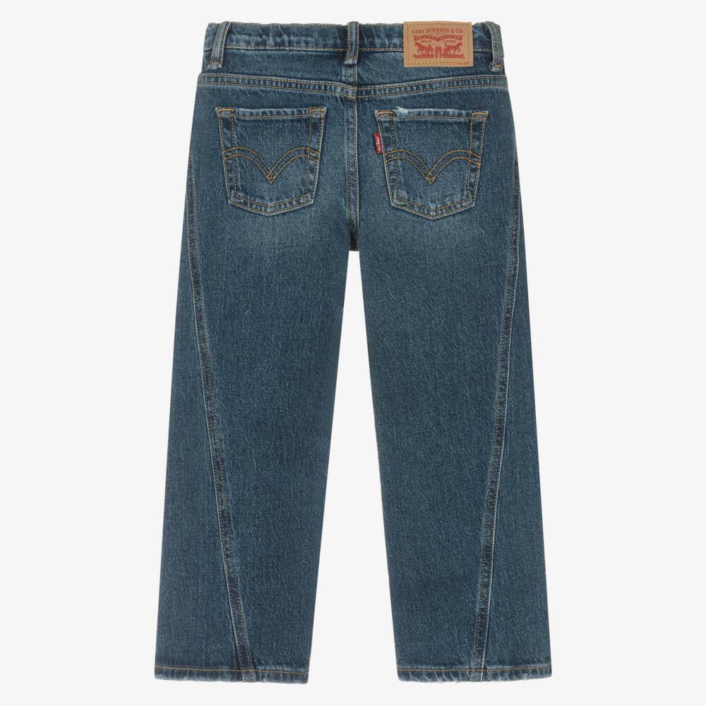 Levi's-Girls Blue Wide Leg Stretch Denim Jeans | Childrensalon Outlet