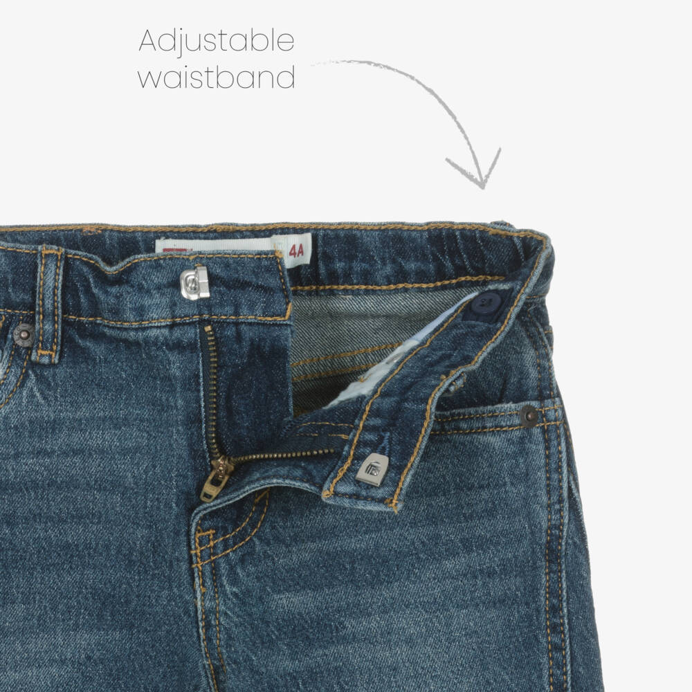 Levi's-Girls Blue Wide Leg Stretch Denim Jeans | Childrensalon Outlet