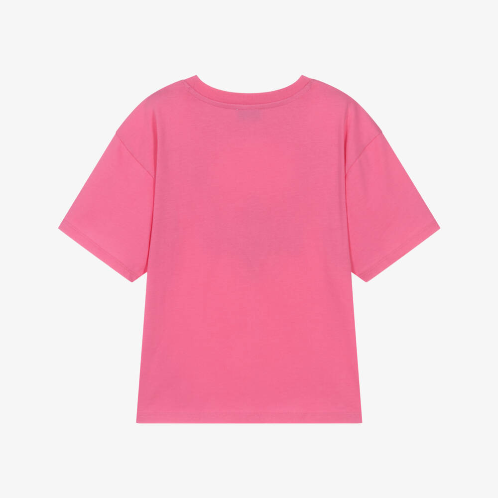 MARC JACOBS-Girls Bright Pink Cotton Jewel Print T-Shirt | Childrensalon Outlet