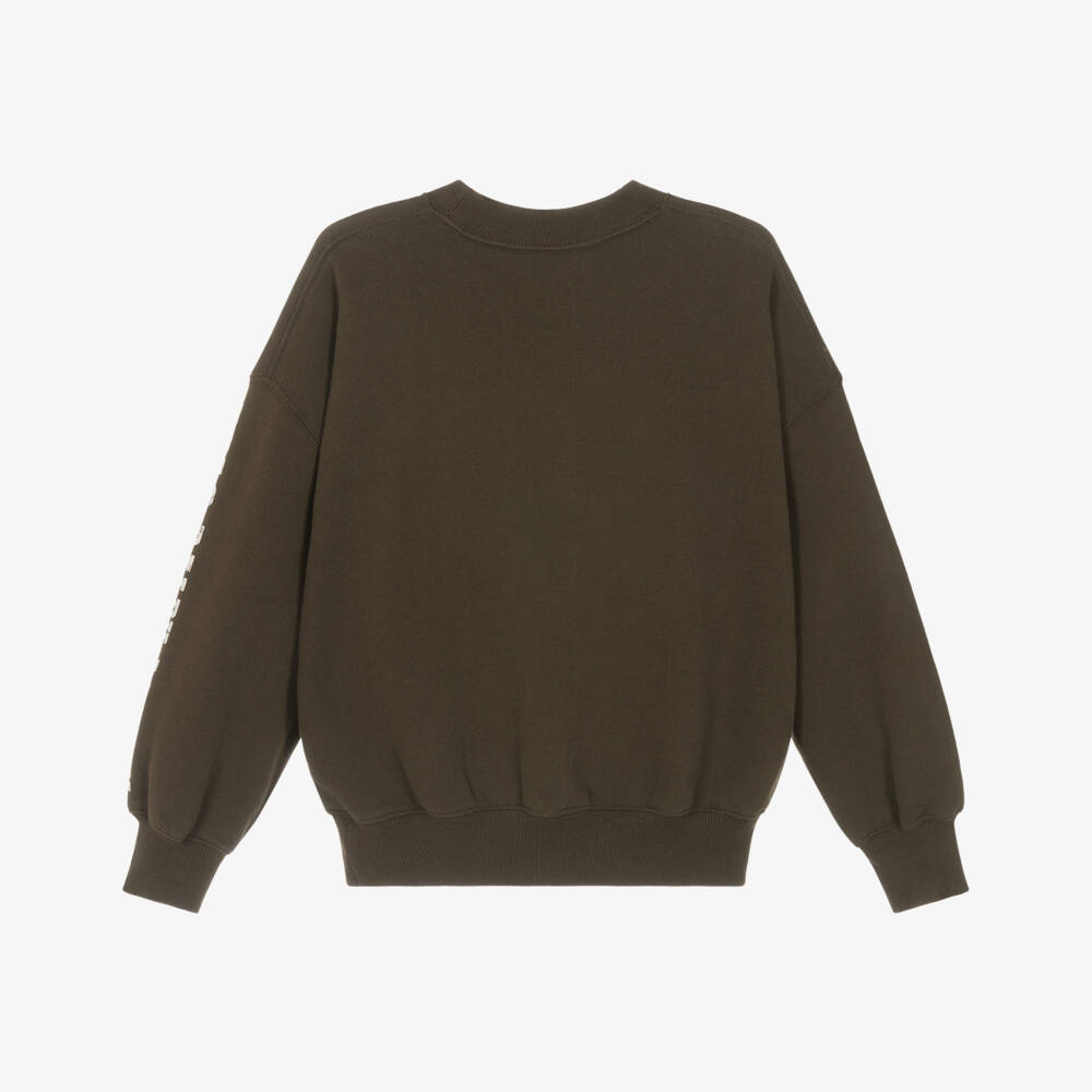 Ralph Lauren-Girls Brown Crest Logo Sweatshirt | Childrensalon Outlet