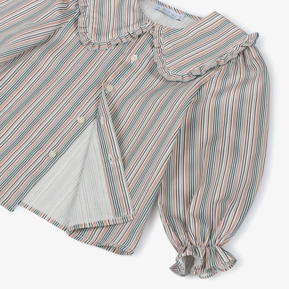 Paloma de la O-Girls Brown Knit & Purple Cotton Skirt Set | Childrensalon Outlet