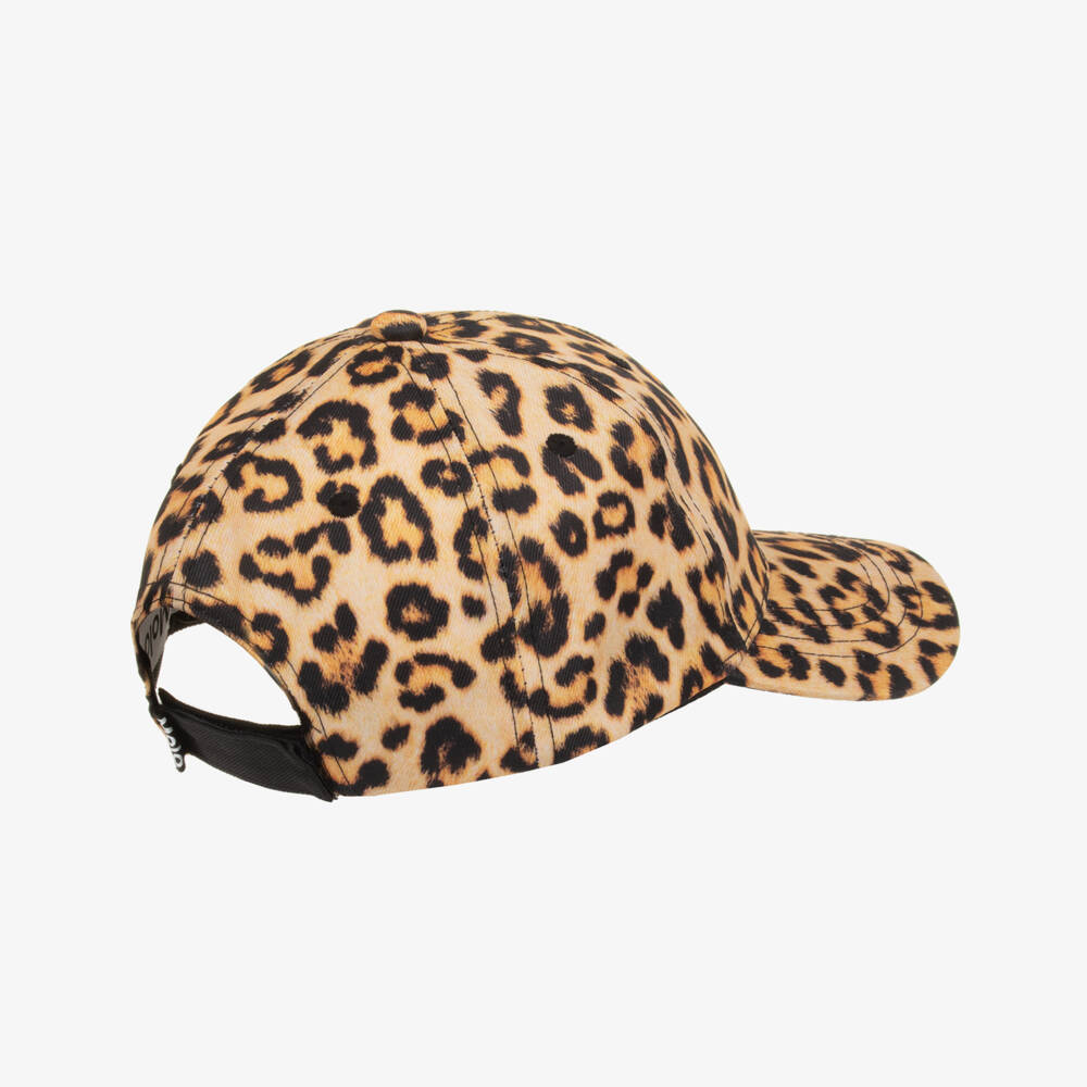 Molo-Girls Brown Leopard Print Cap | Childrensalon Outlet