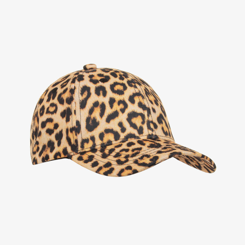 Molo-Girls Brown Leopard Print Cap | Childrensalon Outlet