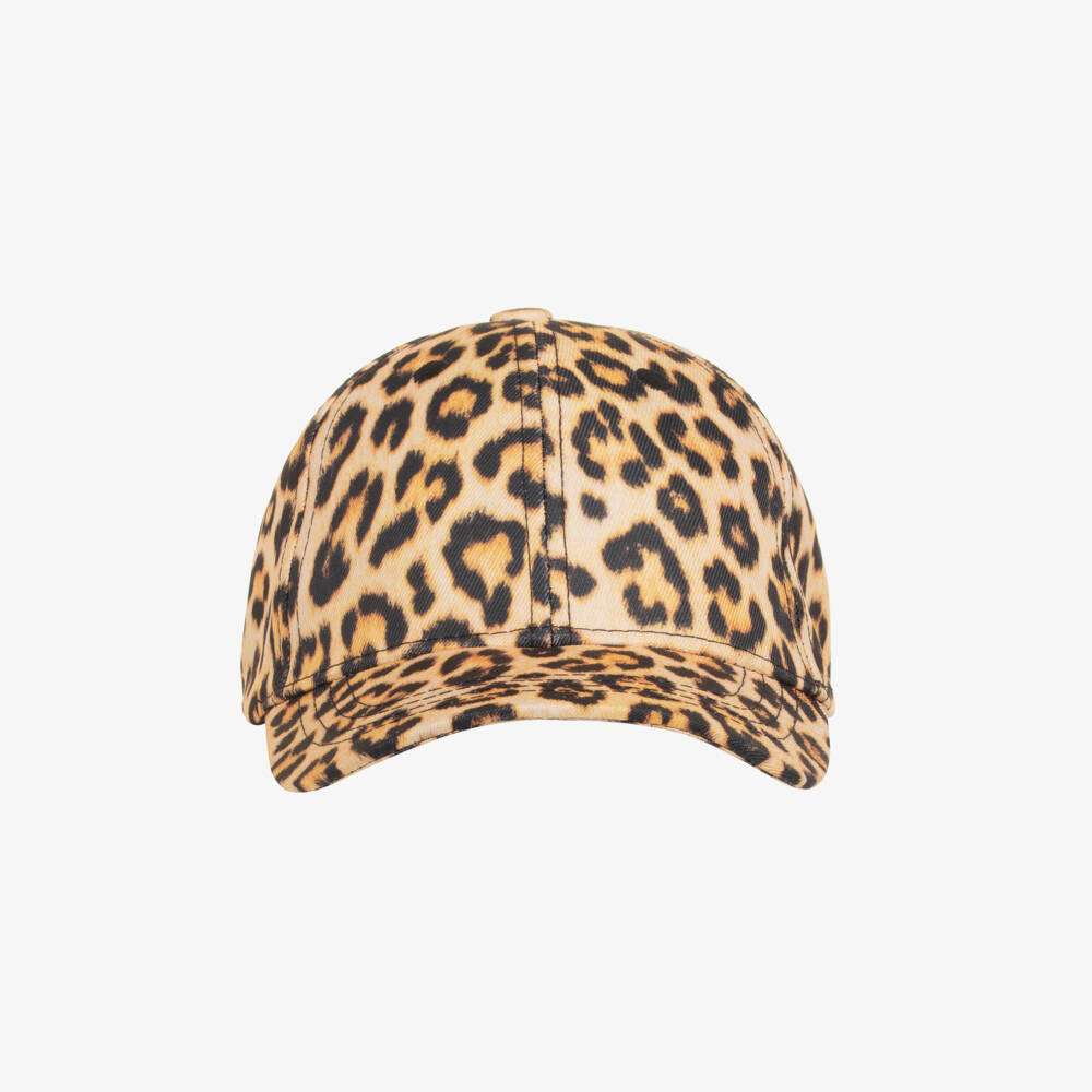 Molo-Girls Brown Leopard Print Cap | Childrensalon Outlet