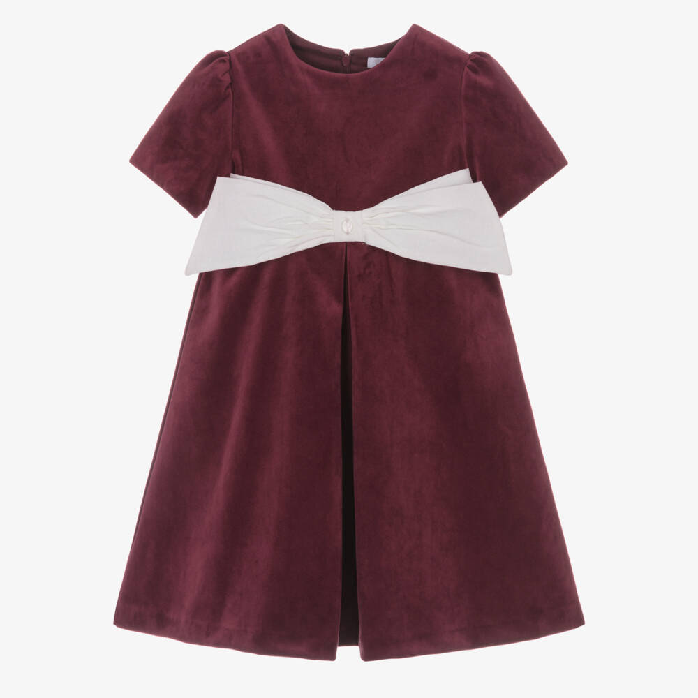 Patachou-فستان مخملي أنيق بلون خمري للبنات | Childrensalon Outlet