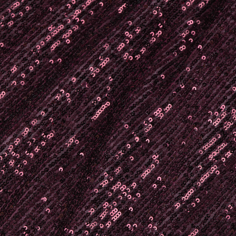 Phi Clothing-Girls Burgundy Sequin Dress with Black Velvet Bow | Childrensalon Outlet