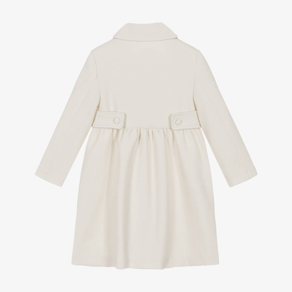 Patachou-Girls Classic Ivory Felted Coat | Childrensalon Outlet