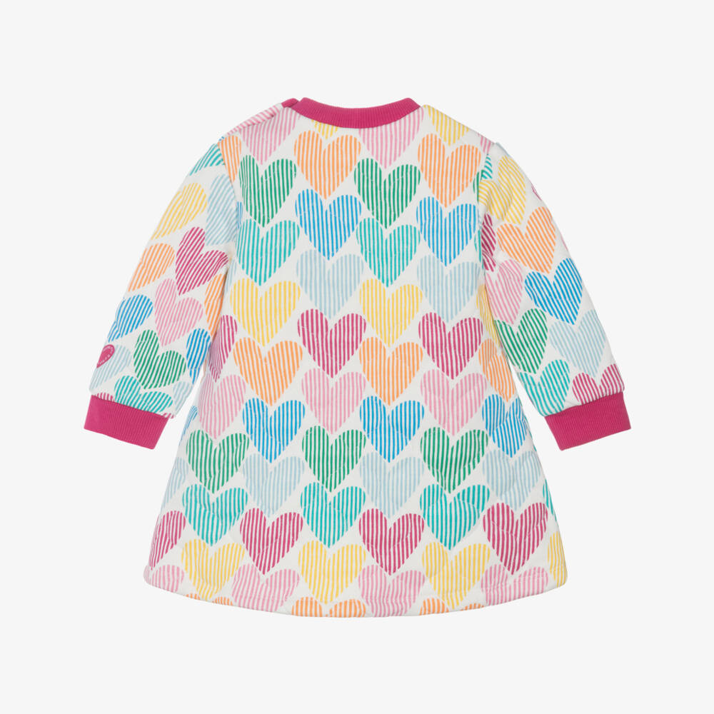Agatha Ruiz de la Prada-Girls Colourful Heart Quilted Jersey Dress & Tights Set | Childrensalon Outlet
