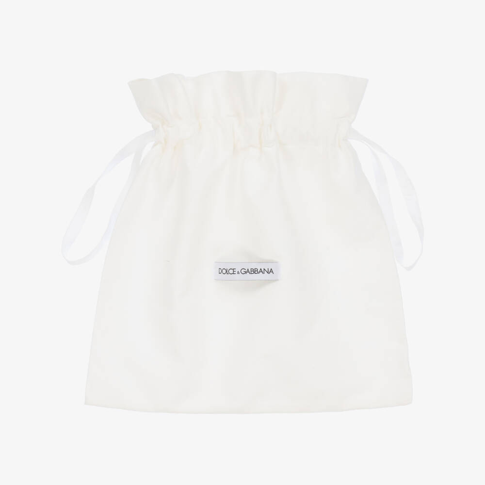 Dolce & Gabbana-Girls Compact Black Leather Backpack (22cm) | Childrensalon Outlet