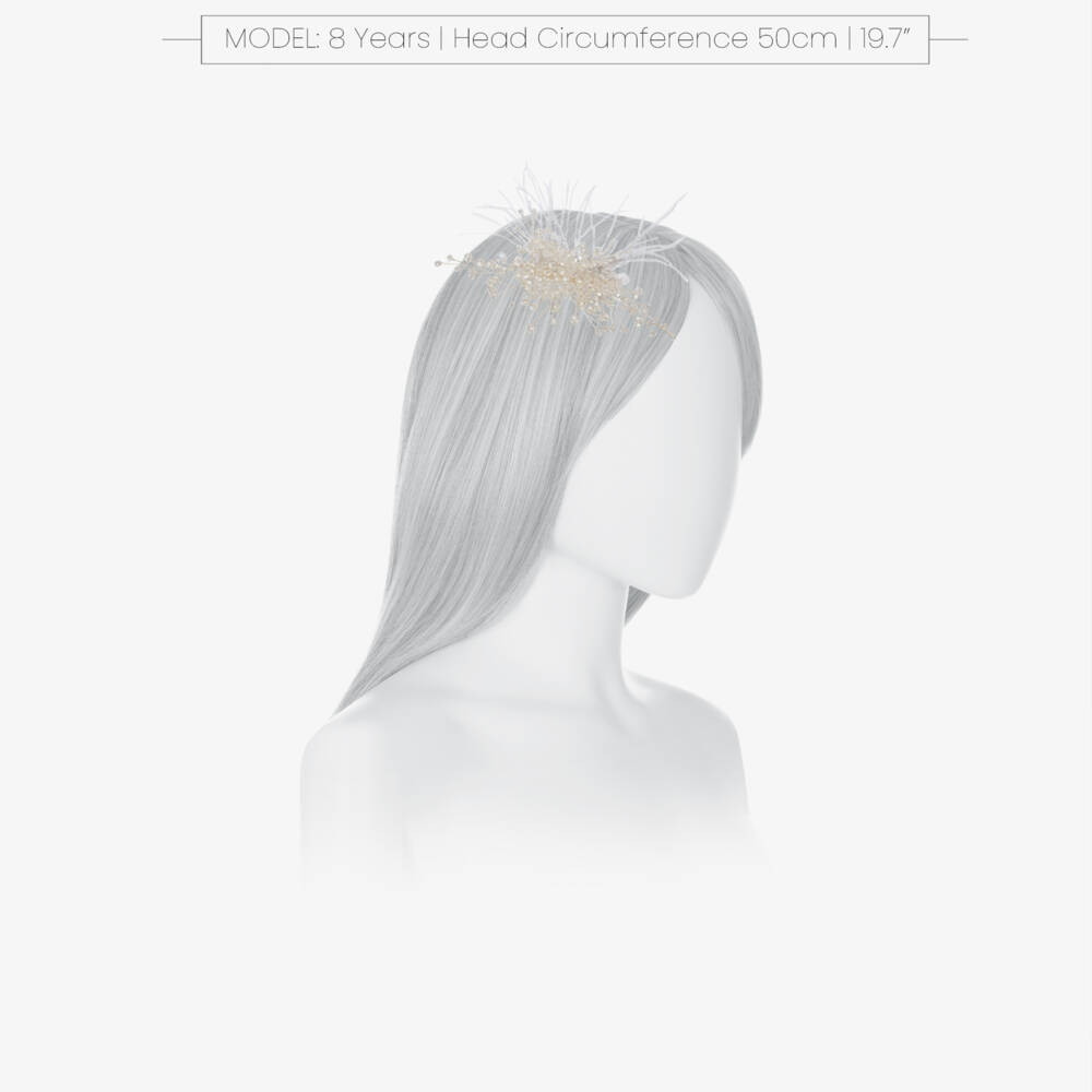 Junona-Girls Crystal Bead & Feather Hair Clip | Childrensalon Outlet