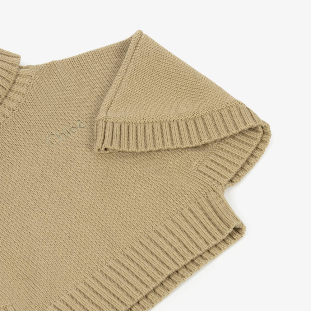 Chloé-سويتر كاب قطني بيج للبنات | Childrensalon Outlet