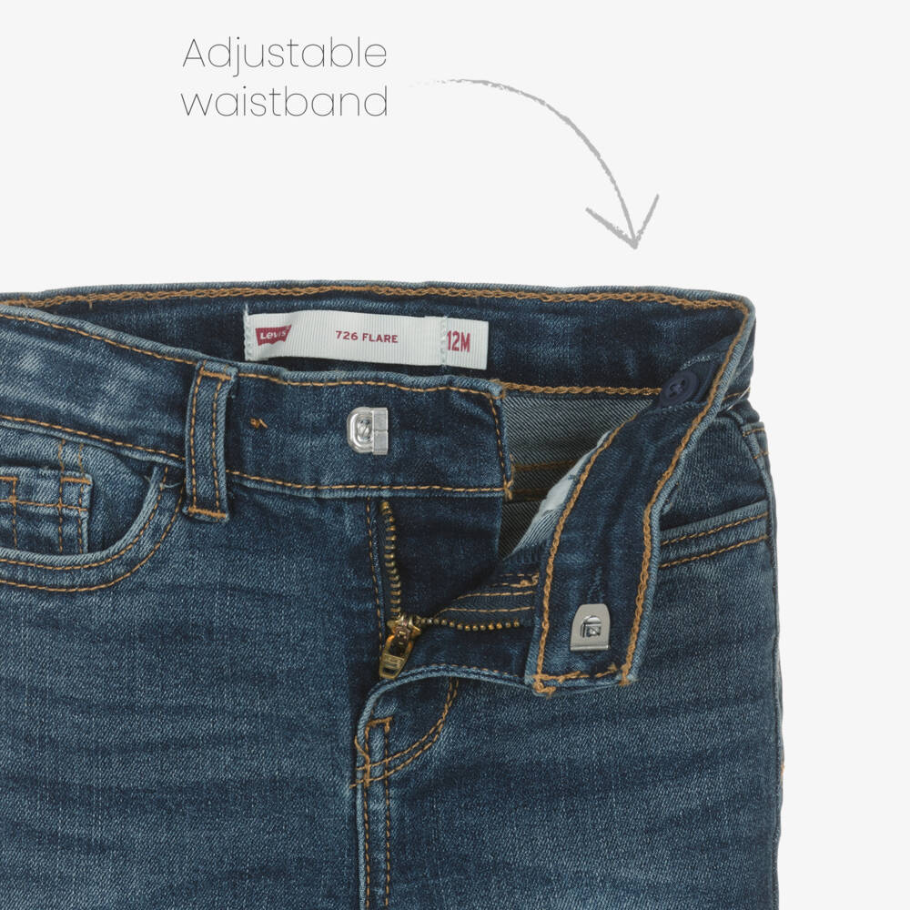 Levi's-Girls Dark Blue 726 Flare Jeans | Childrensalon Outlet