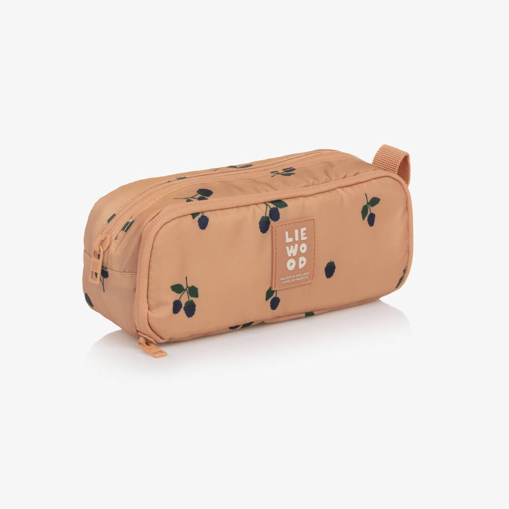 Liewood-Girls Dusky Pink Berry Print Pencil Case (22cm) | Childrensalon Outlet